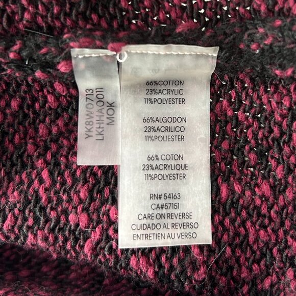 Karl Lagerfeld quiet-luxury burgundy black knit cardigan – Women’s Medium M - Picture 9 of 11